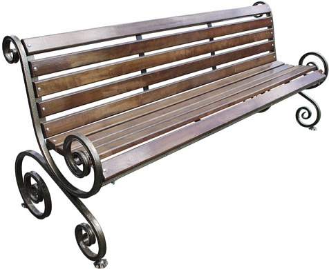 Скамейка кованая №1283  96х70х200см купить в СОМ