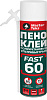 Клей-пена полиуретановый MasterTeks бытовой, ультрабыстрый, 350 мл купить в СОМ