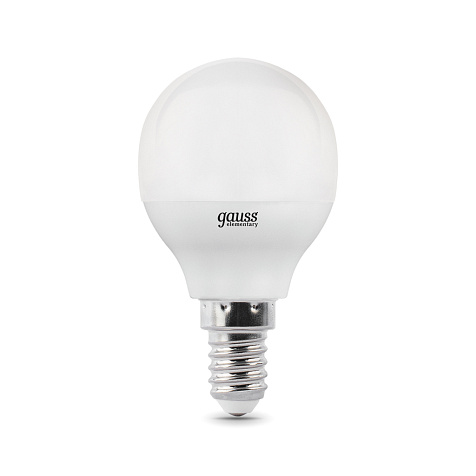 Лампа светодиодная Gauss Elementary Шар 10W E14 730lm 4100K купить в СОМ