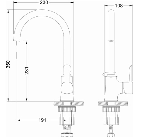Смеситель для мойки Lemark Evitta LM0505C, латунь купить в СОМ