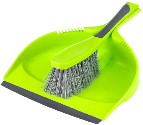 Щетка сметка с совком Дуэт прорезиненная рукоятка купить в СОМ