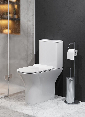 Унитаз-компакт Grossman Classic GR-4465SQ, торнадо, безободковый, сиденье микролифт купить в СОМ