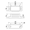 Защелка мебельная магнитная StahlBuro L-45 h-14, белый, 4шт купить в СОМ