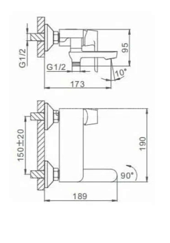 Смеситель для ванны Frap 3234, латунь, белый купить в СОМ
