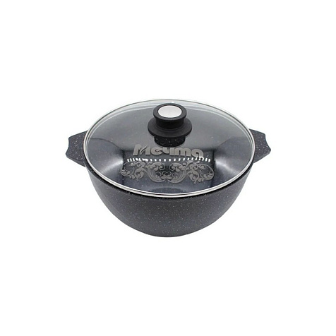 Казан Granit black Мечта 6л АП стеклянная крышка купить в СОМ