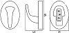 Крючок однорожковый мебельный Edson FHK-15303-N00-KG купить в СОМ