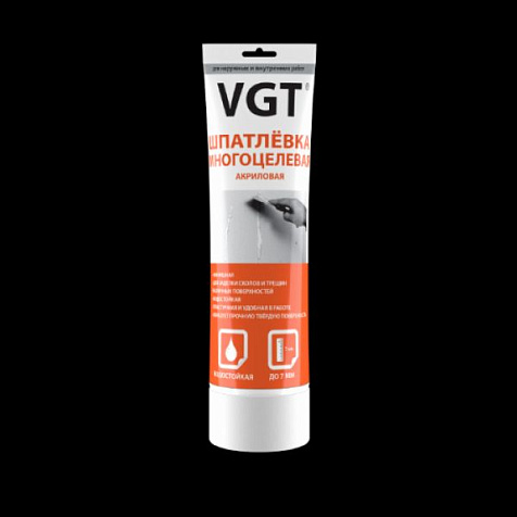 Шпатлевка акриловая VGT, многоцелевая, 0.33 кг купить в СОМ