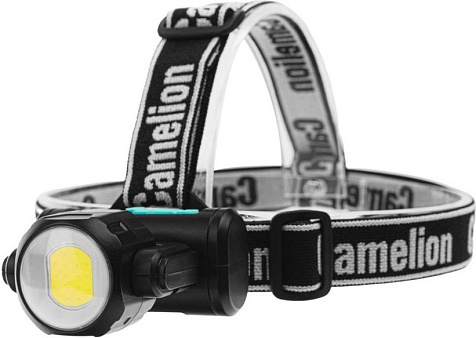 Фонарь налобный аккумуляторный Camelion LED53402 акк.3.7V 3W COB+LED 3.5W 4реж, Type-C, черн купить в СОМ