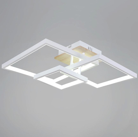 Светодиодная люстра 98560-0.3-03 WH+WOOD 102W, 8160Лм, 3000-6000К, до 18 кв.м купить в СОМ