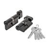 Механизм цилиндровый FUARO (200 ZM/80) 2000ZM Knob 80 (35+10+35) BL-24 черный 5Key с вертушкой купить в СОМ
