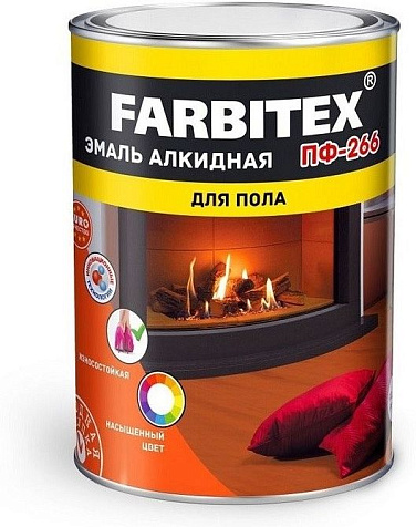 Эмаль ПФ-266 Farbitex, золотистая, 0.8 кг купить в СОМ