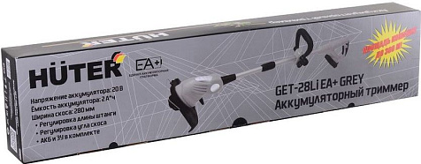 Триммер аккумуляторный HUTER GET-28Li EA+Grey, 20 В, 2.0 А/ч купить в СОМ