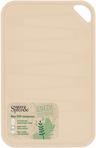 Доска разделочная Sugar&Spice Green Republic 25х16см лён пластик купить в СОМ
