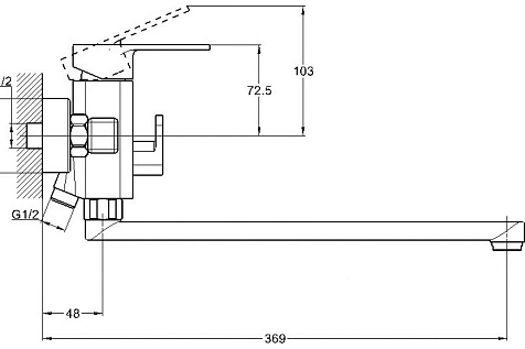 Смеситель для ванны G-lauf NEB7-B123, хром купить в СОМ