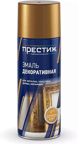 Эмаль аэрозольная Престиж универсальная декоративная, металлик золото, 520 мл купить в СОМ