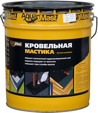 Мастика битумно-резиновая ТЕХНОНИКОЛЬ Aquamast, 18кг купить в СОМ