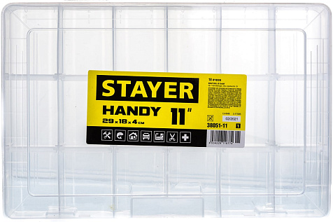 Органайзер для крепежа STAYER Handy-11, 292х186х42мм купить в СОМ