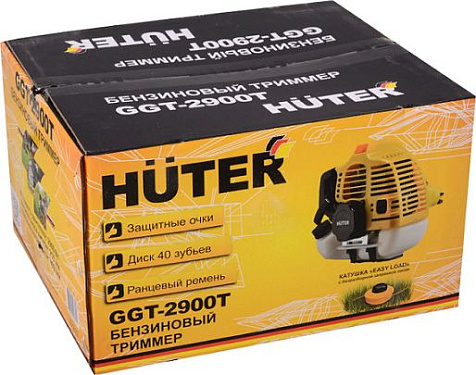 Триммер бензиновый HUTER GGT-2900T, 2900Вт, неразборная штанга, ремень, леска, нож купить в СОМ
