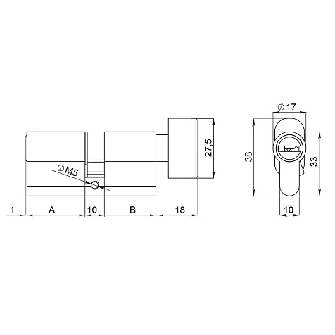 Механизм цилиндровый FUARO (200 ZM/80) 2000ZM Knob 80 (35+10+35) BL-24 черный 5Key с вертушкой купить в СОМ